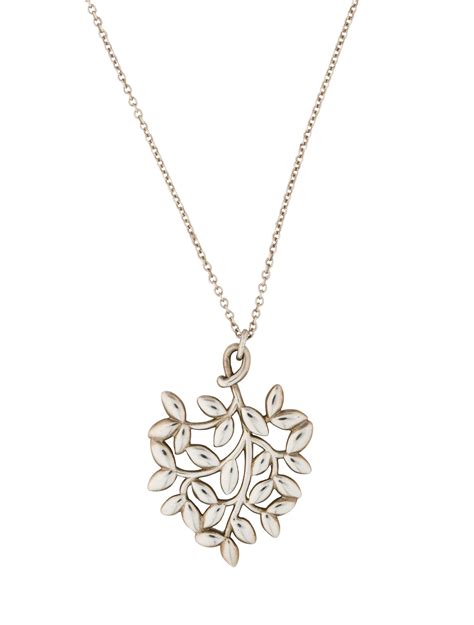 tiffany olive leaf pendant|tiffany olive leaf necklace silver.